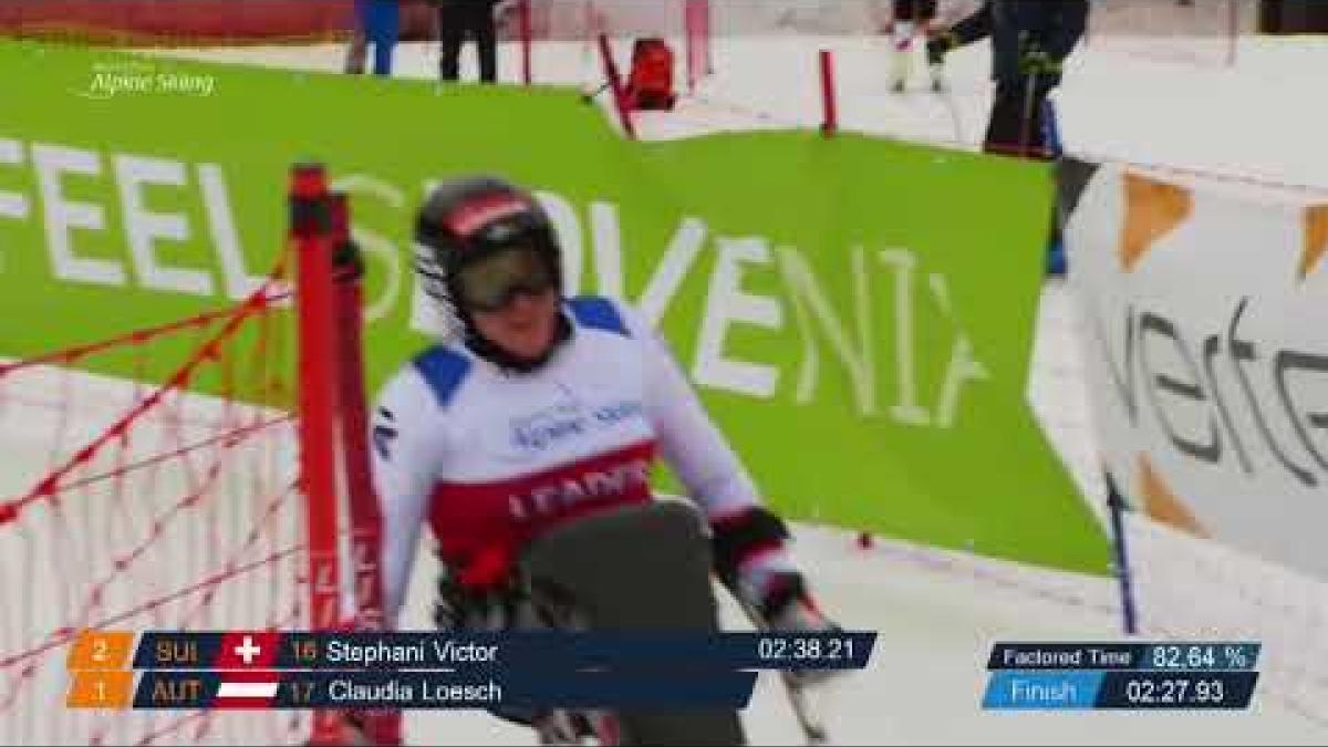 Claudia Loesch | Women Giant Slalom Sitting 1 | World Para Alpine World Cup 2018 | Kranjska Gora