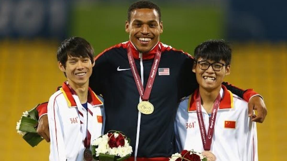 Men's high jump T47 | Victory Ceremony |  2015 IPC Athletics World Championships Doha