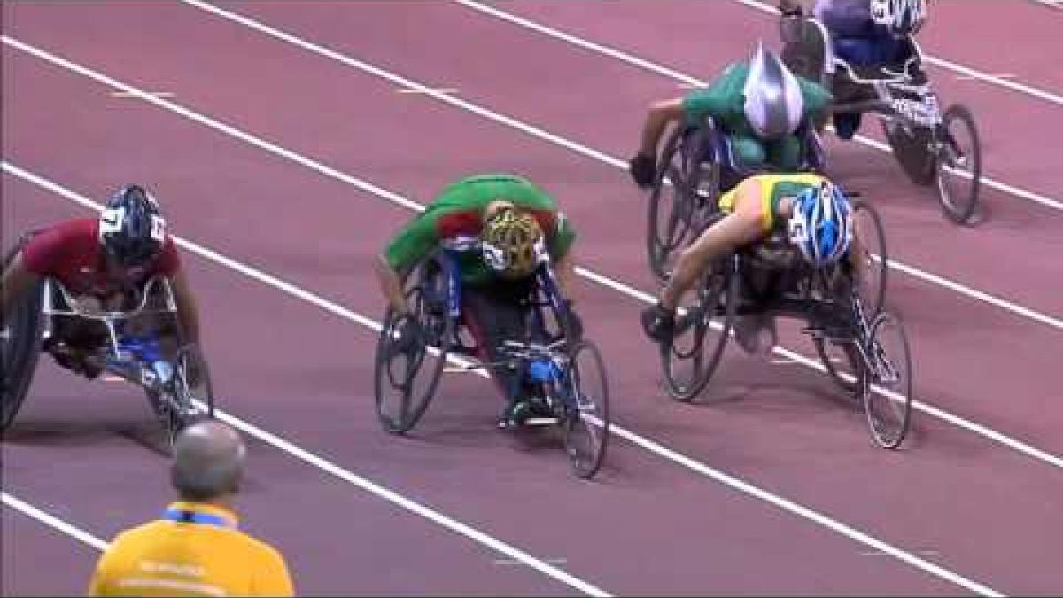 Men's 100m T52 | heat 1 |  2015 IPC Athletics World Championships Doha