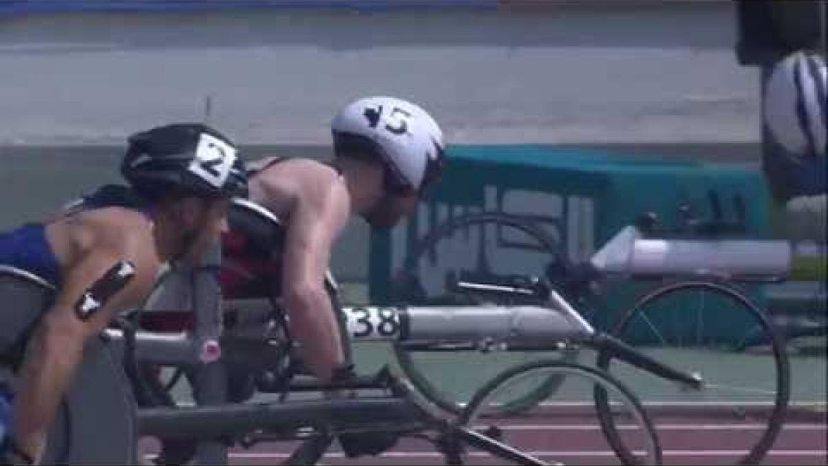 Men's 100m T53 | heat 2 |  2015 IPC Athletics World Championships Doha