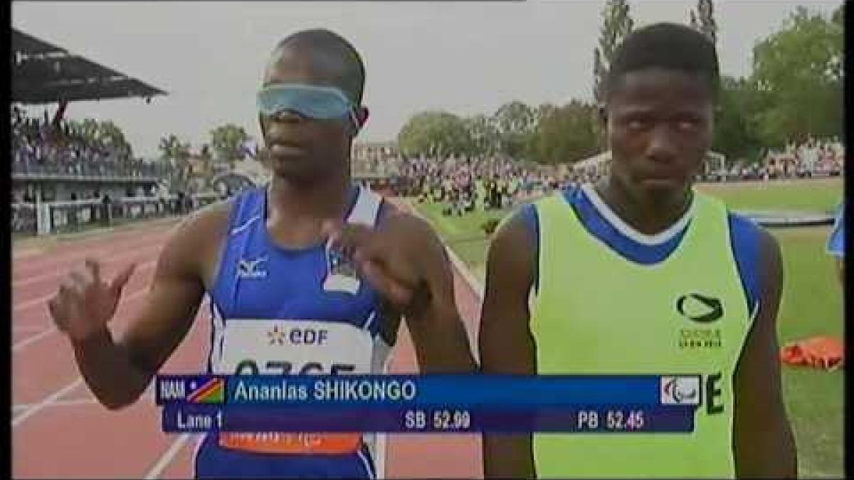 Athletics - men's 400m T11 final - 2013 IPC Athletics World Championships, Lyon