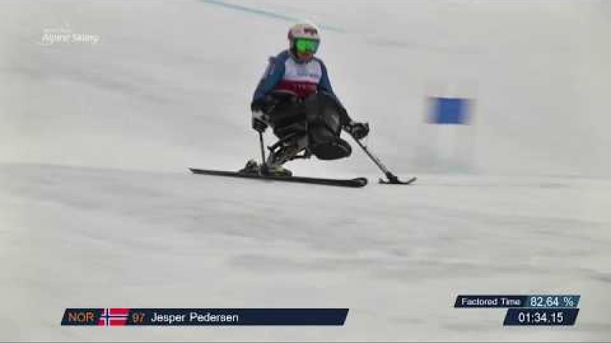 Pedersen/Morii - 1st Men's Giant Slalom Sitting - Veysonnaz (Pedersen's run)