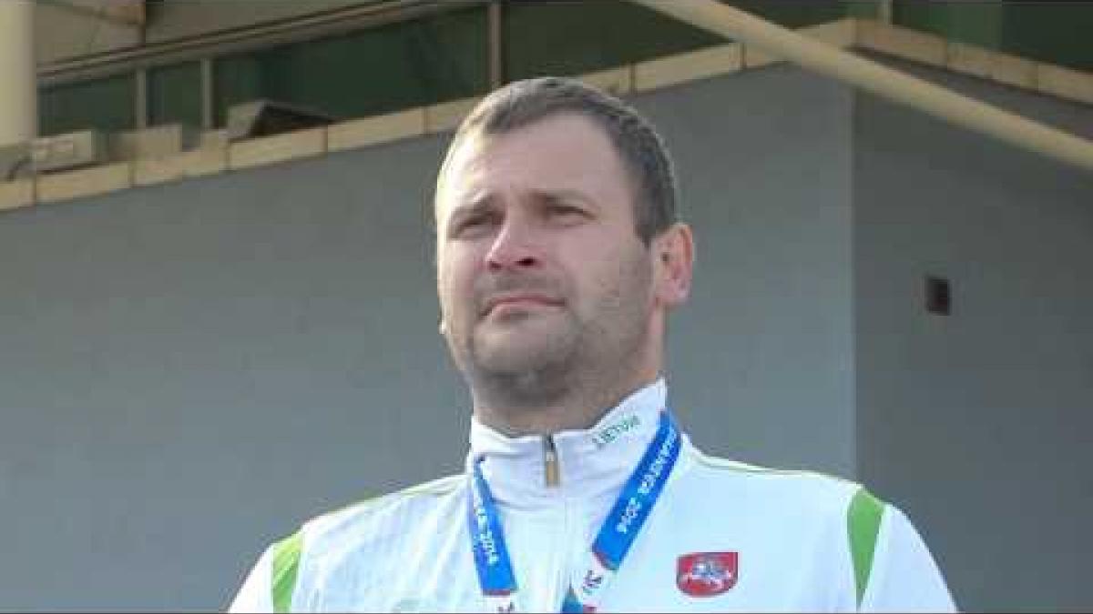 Men's shot put F37 | Victory Ceremony | 2014 IPC Athletics European Championships Swansea