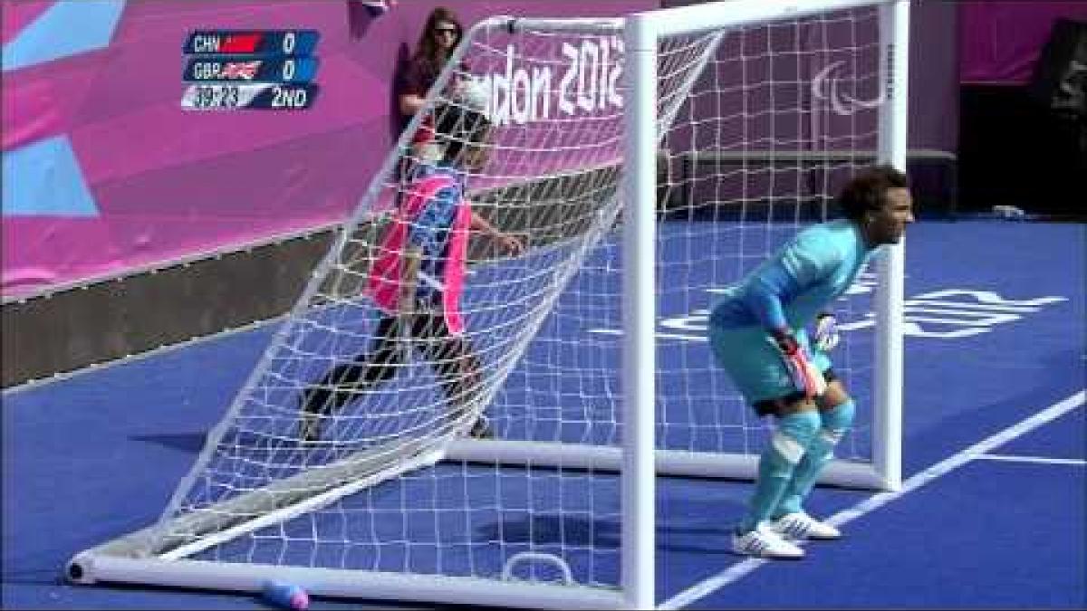 Football 5-a-side - CHN versus GBR - Men's 5-8 Semifinal - London 2012 Paralympic Games