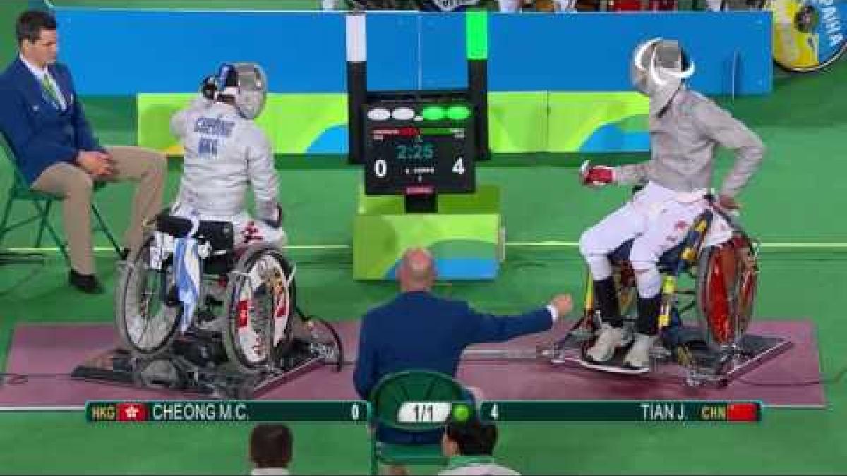 Wheelchair Fencing | Men's Individual Sabre Cat A | CHEONG v TIAN | Rio 2016 Paralympic Games HD