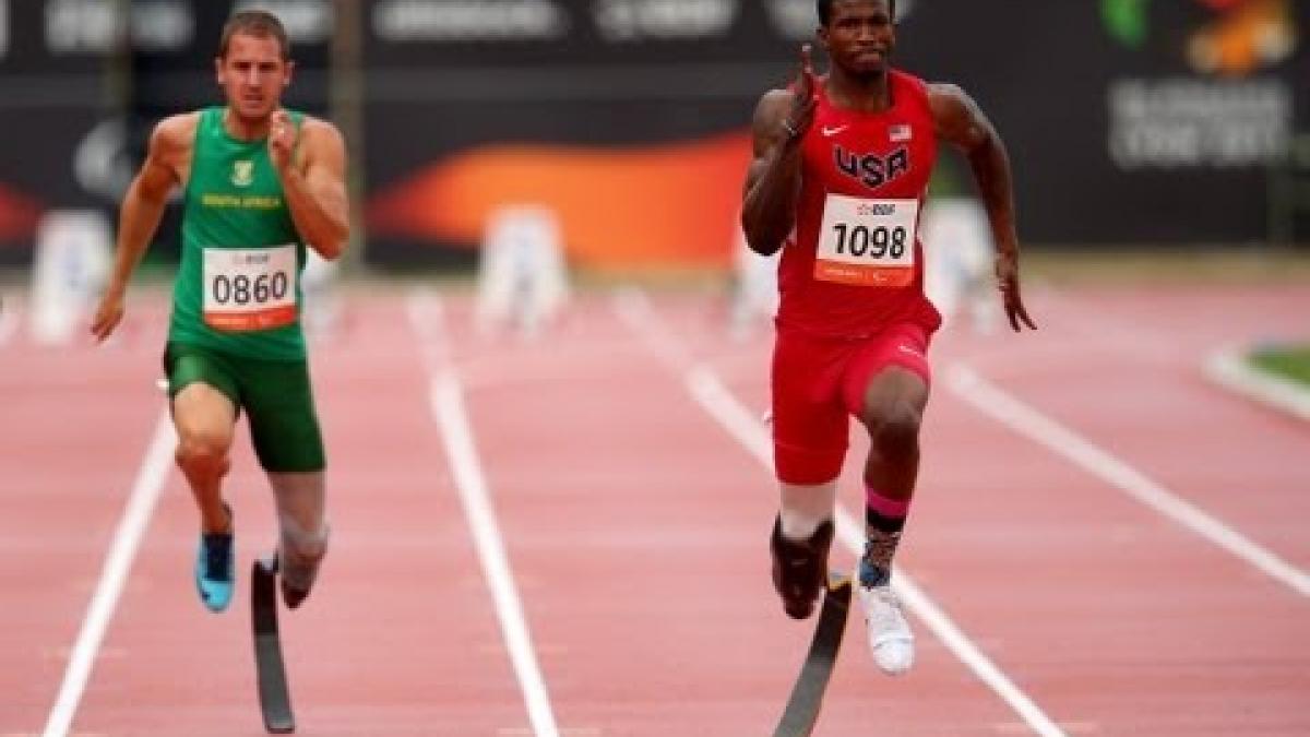 Athletics - men's 100m T44 semifinals 2 - 2013 IPC Athletics World Championships, Lyon