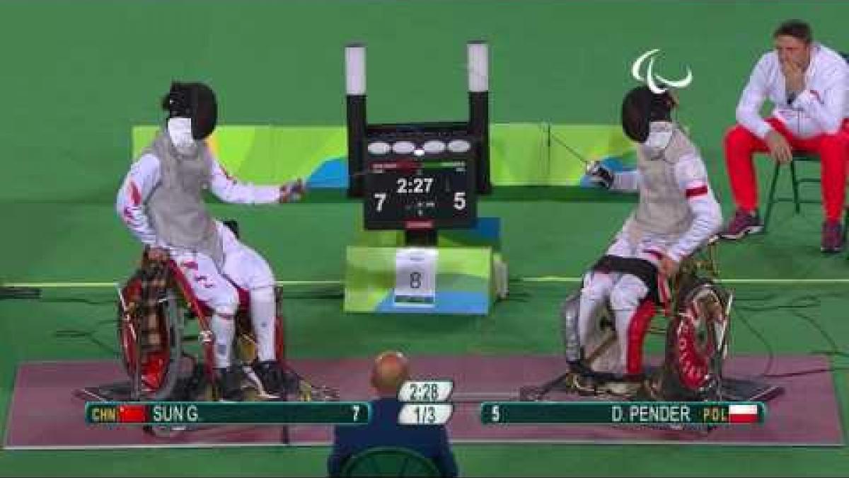 Wheelchair Fencing | China v Poland Men's Individual Foil Bronze Medal A | Rio 2016 Paralympic Games