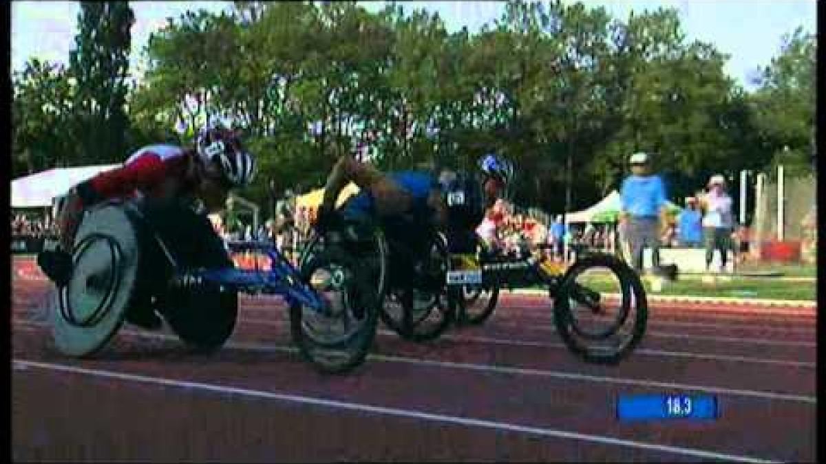 Athletics - Men's 200M T34 semifinal 2 - 2013 IPC Athletics World Championships, Lyon