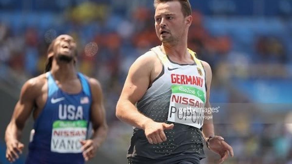 Athletics | Men's 100m - T42 Round 1 Heat 1 | Rio 2016 Paralympic Games