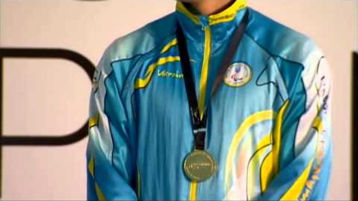 Swimming - men's 50m freestyle S13 medal ceremony -  2013 IPC Swimming World Championships Montreal