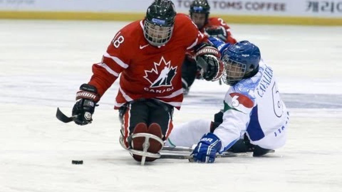 Highlights Canada v Italy - 2013 IPC Ice Sledge Hockey World Championships A-Pool Goyang
