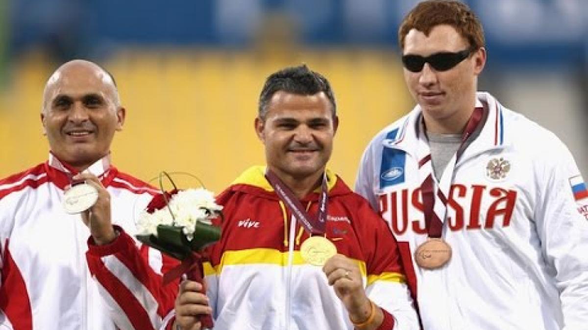 Men's discus F11 | Victory Ceremony |  2015 IPC Athletics World Championships Doha