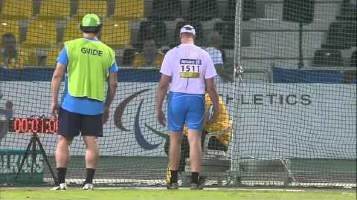 Men's discus F12 | final |  2015 IPC Athletics World Championships Doha