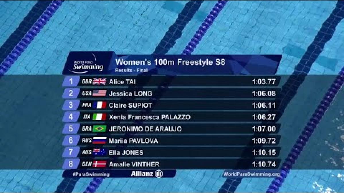 Women's 100m Freestyle S8 Final | London 2019