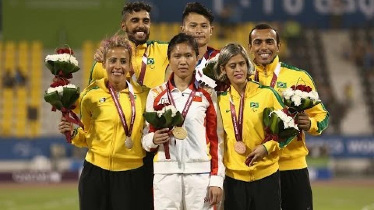 Women's 400m T11 | Victory Ceremony |  2015 IPC Athletics World Championships Doha