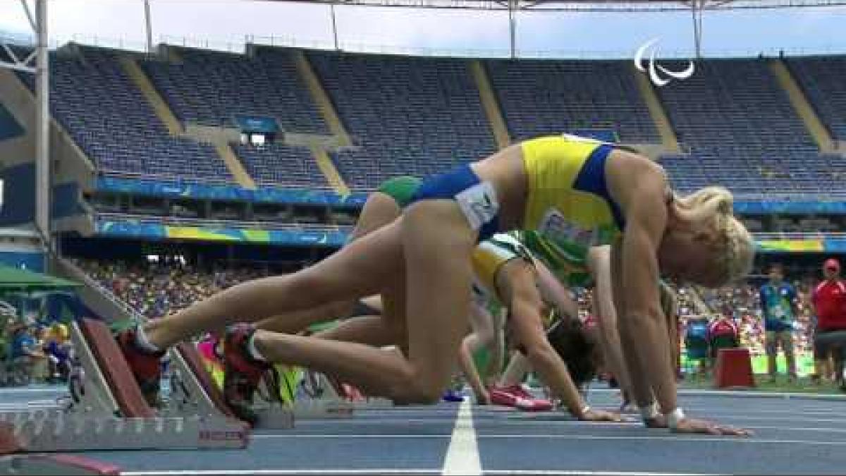 Athletics | Women's 100m - T13 Round 1 Heat 2  | Rio 2016 Paralympic Game