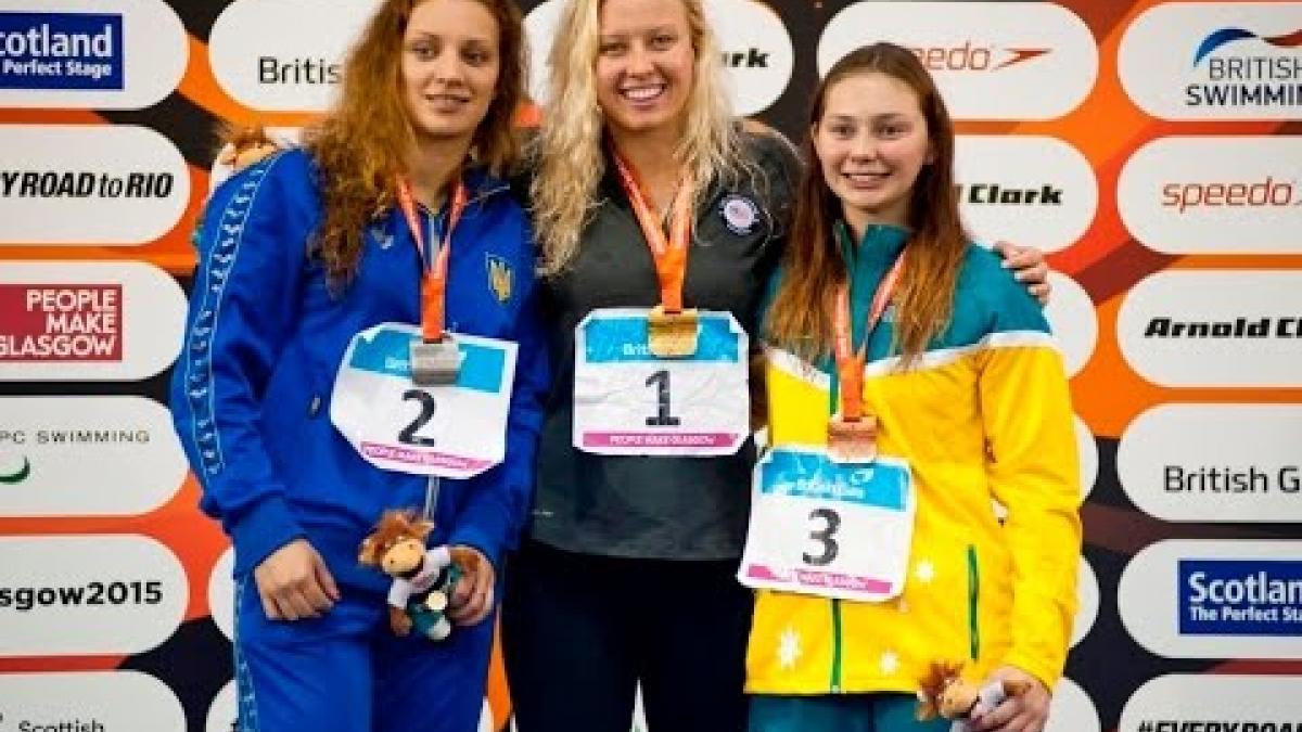 Women's 100m Butterfly S8 | Victory Ceremony | 2015 IPC Swimming World Championships Glasgow