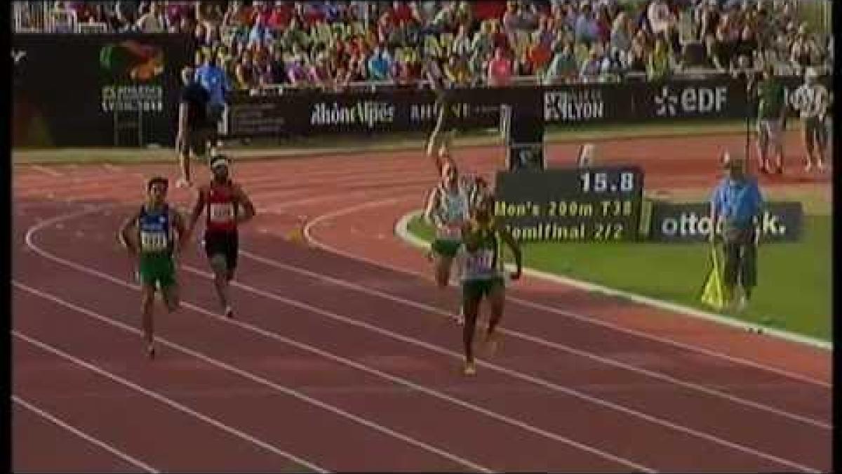 Athletics - men's 200m T38 semifinals 2 - 2013 IPC Athletics World Championships, Lyon