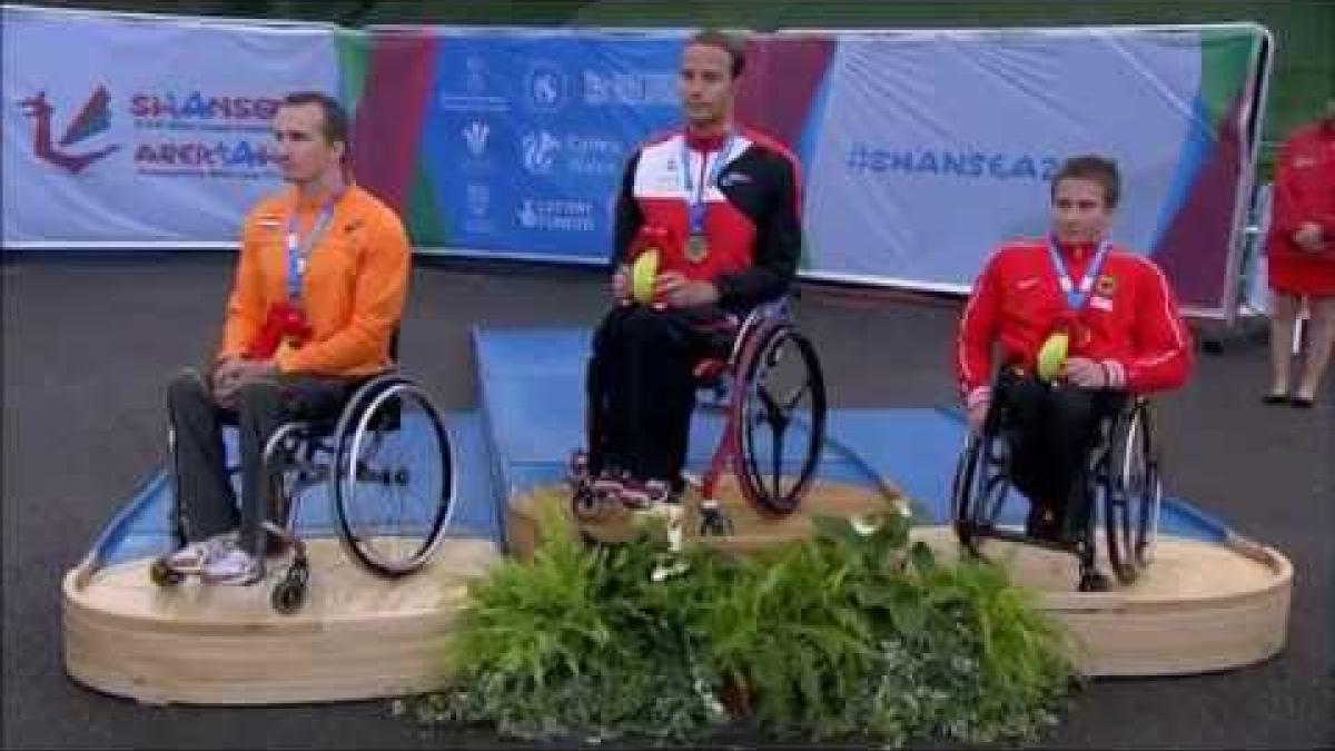 Men's 800m T54 | Victory Ceremony | 2014 IPC Athletics European Championships Swansea