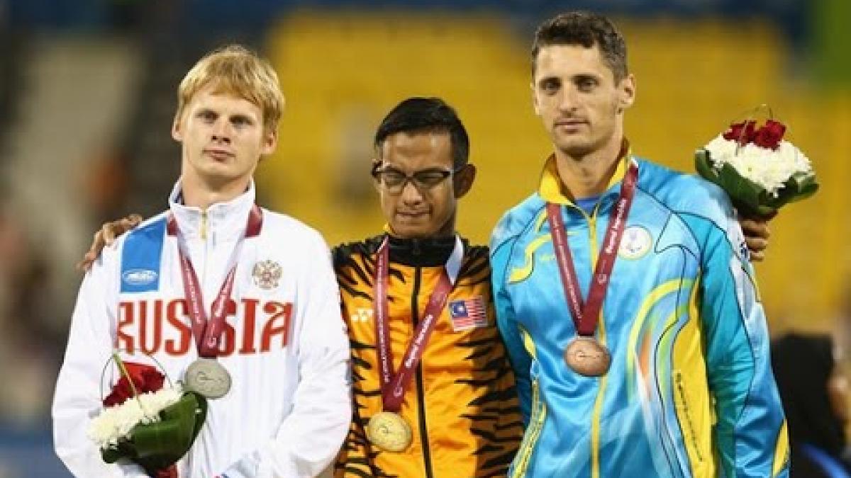 Men's 100m T36 | Victory Ceremony |  2015 IPC Athletics World Championships Doha