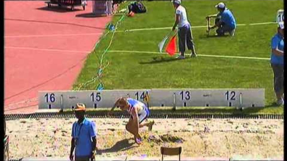 Athletics - Athanasios Barakas - men's triple jump T11 final - 2013 IPC Athletics World C...