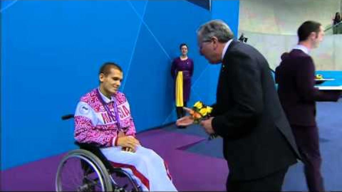 Swimming - Men's 50m Backstroke - S2 Victory Ceremony - London 2012 Paralympic Games