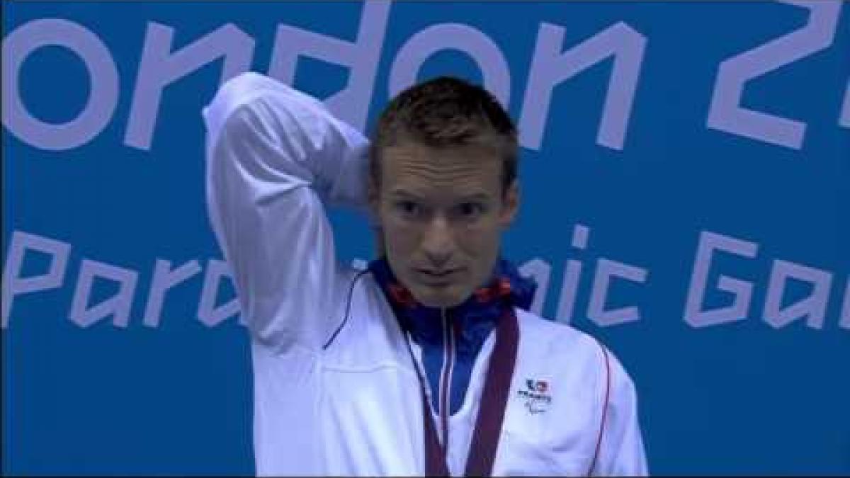 Swimming   Men's 100m Butterfly   S8 Victory Ceremony   2012 London Paralympic Games