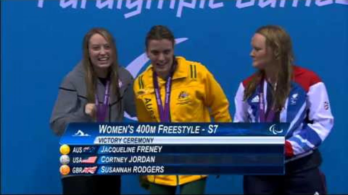 Swimming - Women's 400m Freestyle - S7 Victory Ceremony - London 2012 Paralympic Games