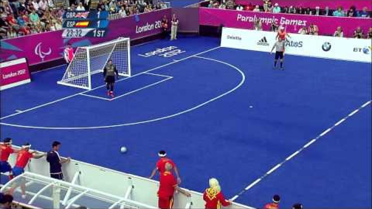 Football 5-a-side - Men&#039;s-B1 P - Great Britain vs Spain - 2012 London Paralympic Games - 1st H