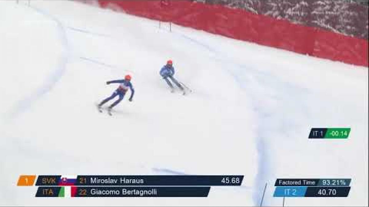 Giacomo Bertagnolli and guide Fabrizio Casal | Super G | 2019 WPAS Championships