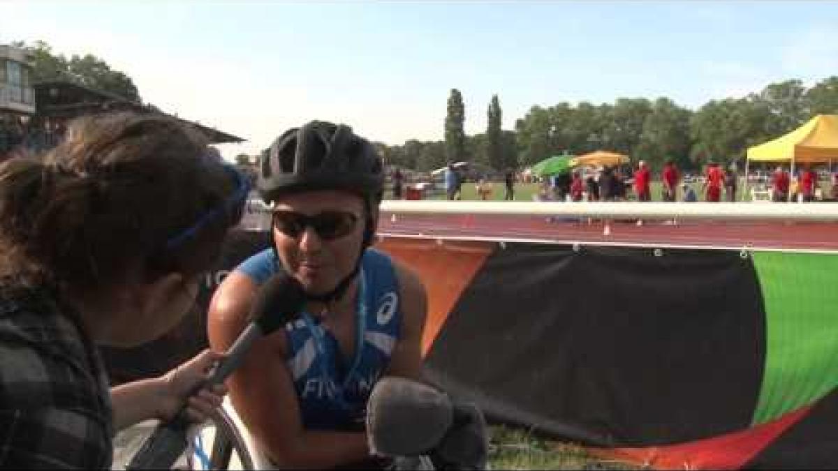 Interview: Toni Piispanen men's 100m T51 final - 2013 IPC Athletics World Championships Lyon