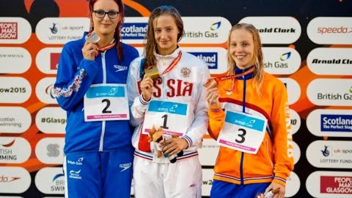 Women's 200m Freestyle S14 | Victory Ceremony | 2015 IPC Swimming World Championships Glasgow
