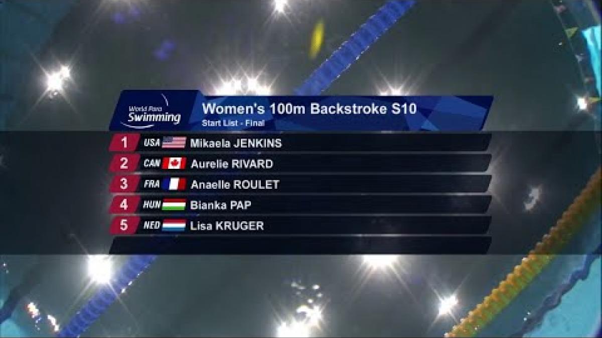 Women's 100m Backstroke S10 Final | London 2019