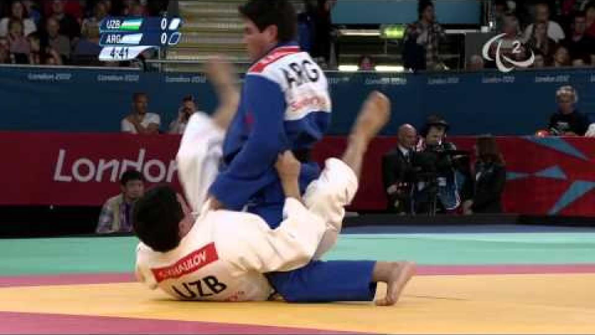 Judo - Men - 73 kg Quarterfinals Uzbekistan versus Argentina - 2012 London Paralympic Games