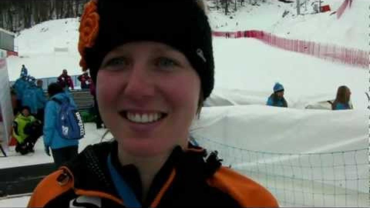 Germany's Andrea Rothfuss on taking downhill gold at 2013 IPC Alpine Skiing World Cup Finals