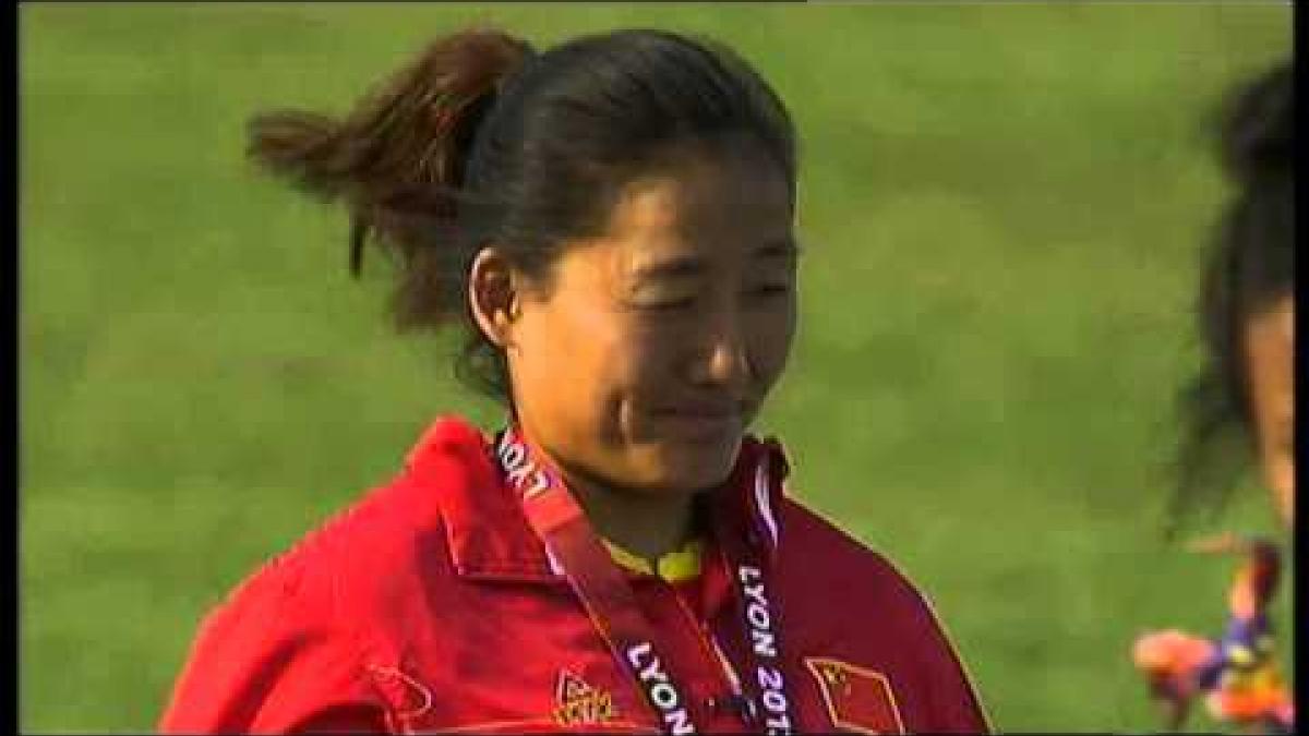 Athletics -  women's 400m T53 Medal Ceremony  - 2013 IPC Athletics World Championships, Lyon