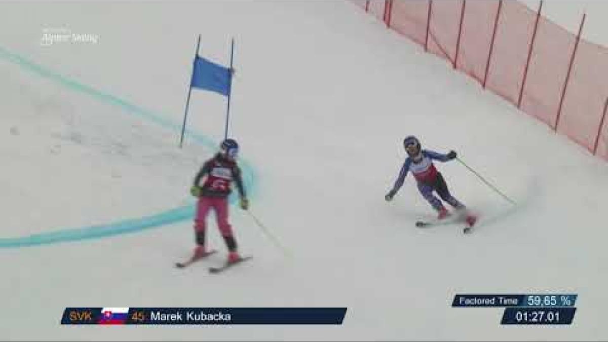 Marek KUBACKA and guide - 1st Men's Giant Slalom VI - Veysonnaz