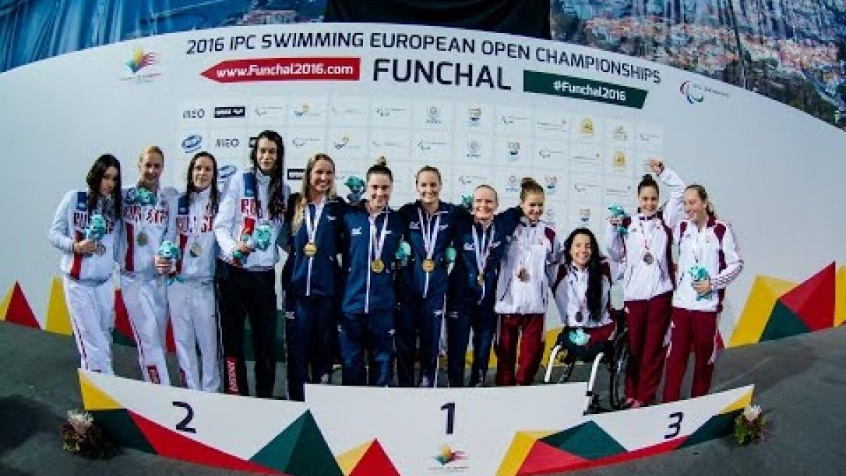 Women's 4x100m Medley Relay 34points | Final | 2016 IPC Swimming European Open Championships Funchal