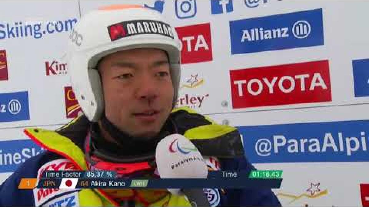 Akira Kano wins men's super-G sitting | 2018 World Para Alpine Skiing World Cup