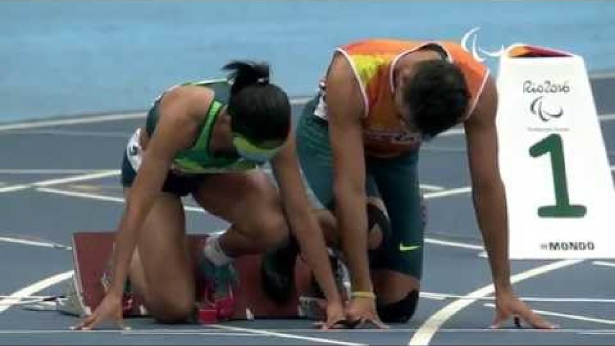 Athletics | Women&#039;s 100m - T11 Semi-Final 1 | Rio 2016 Paralympic Games