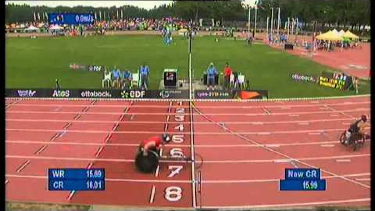 Athletics - men's 100m T34 semifinals 2 - 2013 IPC Athletics World Championships, Lyon