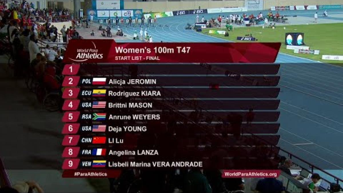 Women's 100m T47 Final | Dubai 2019