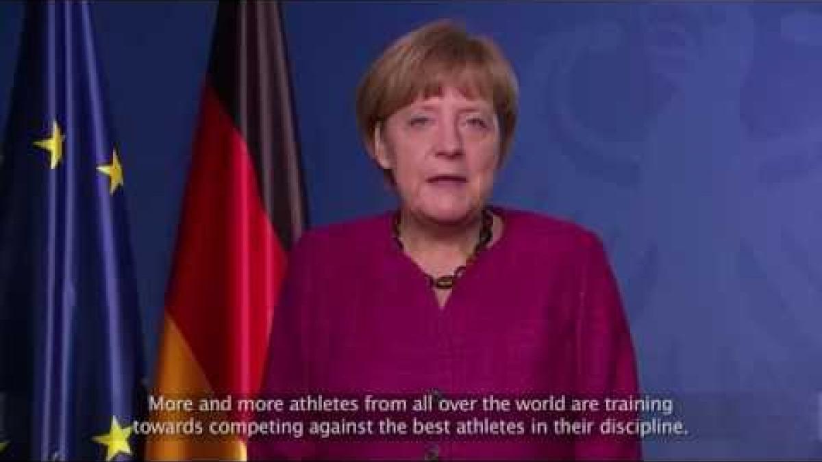 German Chancellor Angela Merkel wishes International Paralympic Committee happy 25th anniversary