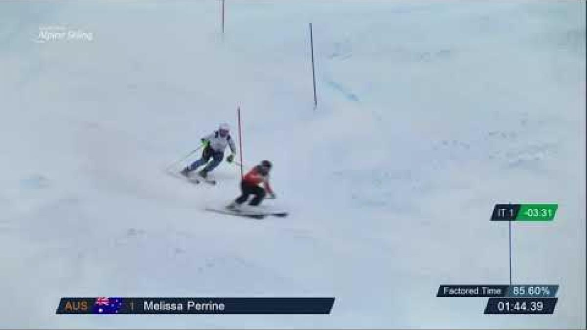 Melissa Perinne and guide Bobbi Kelly | Super Combined Slalom | 2019 WPAS Championships