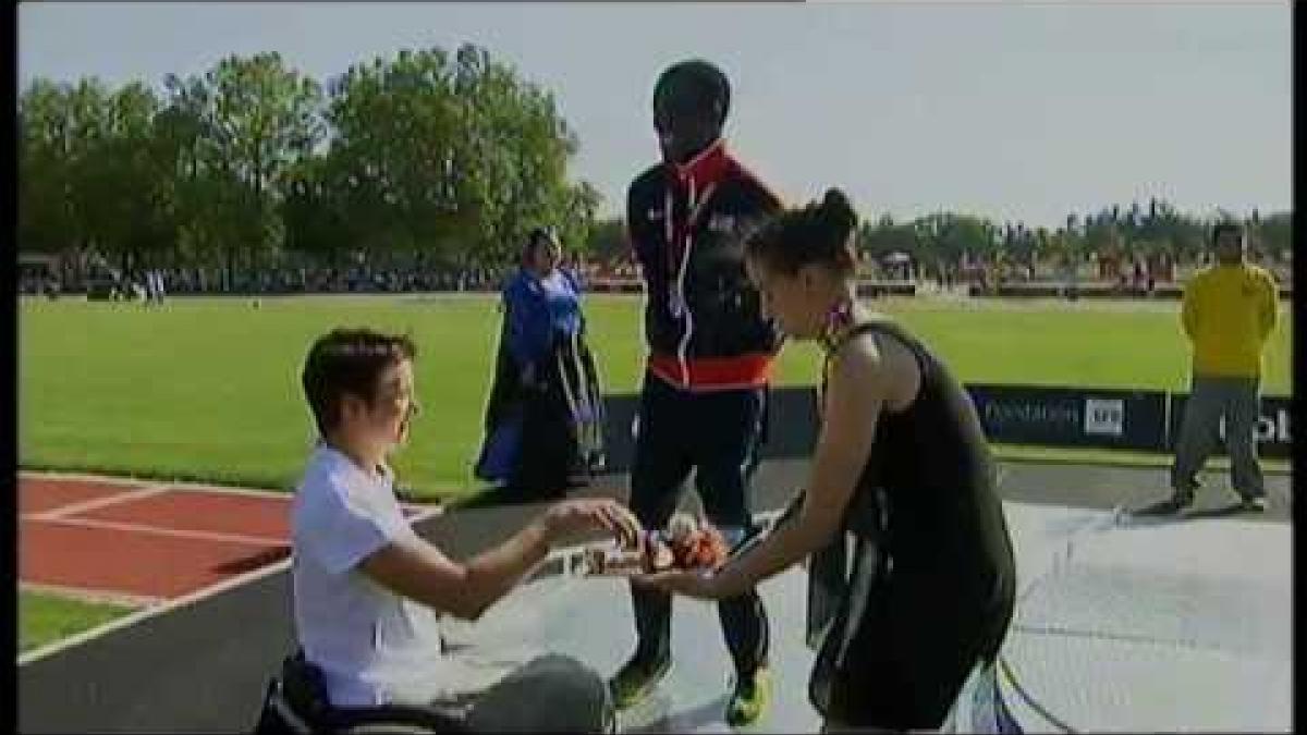 Athletics -  men's 400m T44 Medal Ceremony  - 2013 IPC Athletics World Championships, Lyon