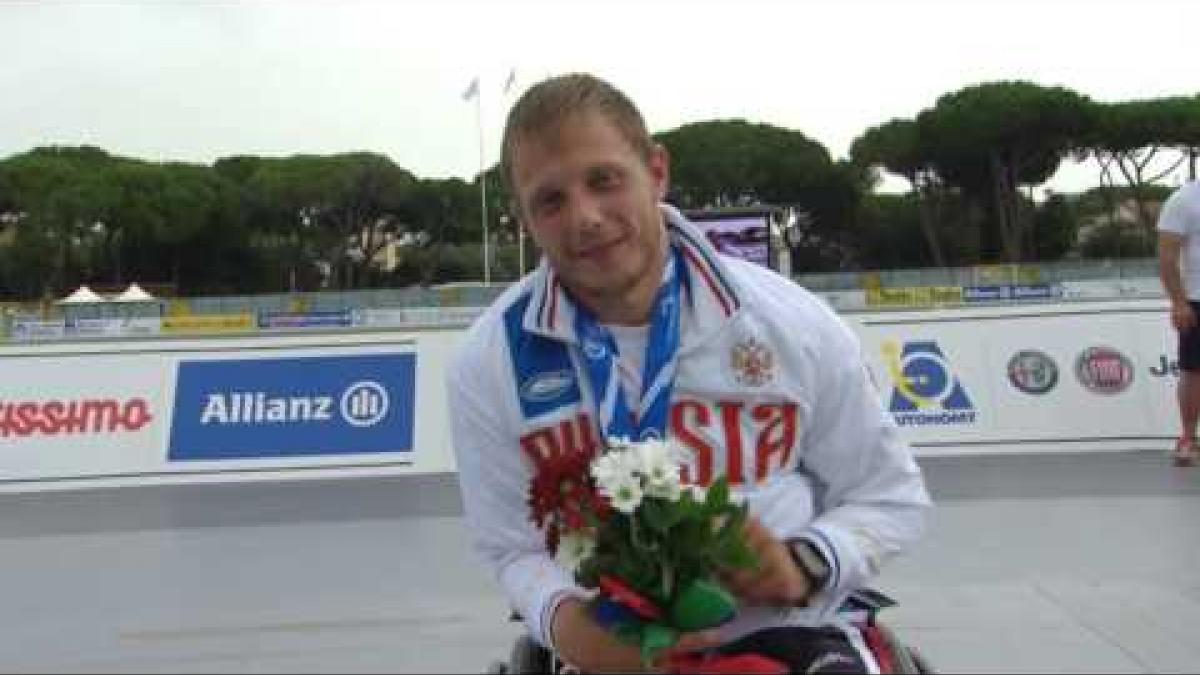 Men's shot put F32 | Victory Ceremony | 2016 IPC Athletics European Championships Grosseto