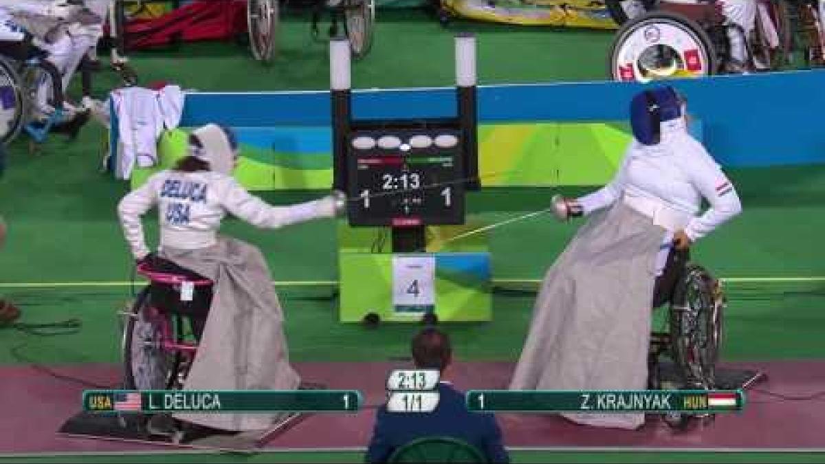 Wheelchair Fencing| DELUCA v KRAJNYAK | Women’s Individual Epee A | Rio 2016 Paralympic Games