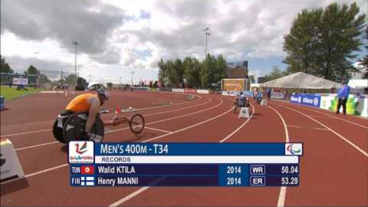 Men's 400m T34 | semi-final 1 | 2014 IPC Athletics European Championships Swansea