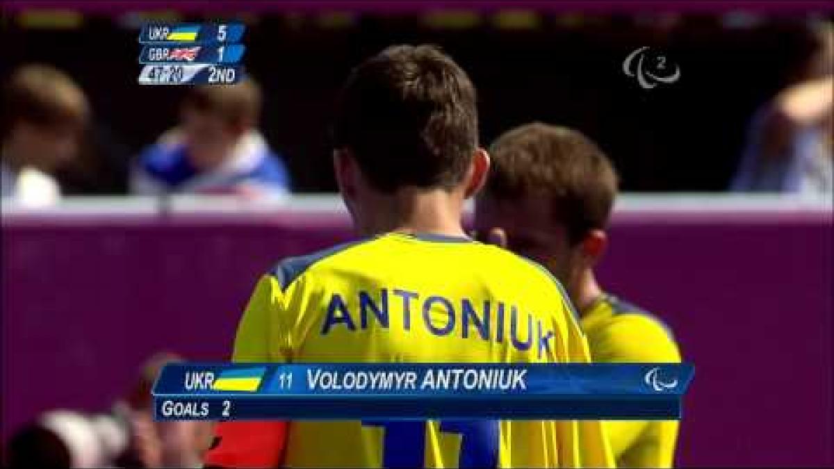 Football 7-a-side - UKR vs GBR - 2nd half Men's Prelims B1 vs B3 - London 2012 Paralympic Games