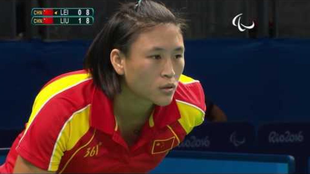 Table Tennis | China v China | Women's Singles Final Class 9 | Rio 2016 Paralympic Games